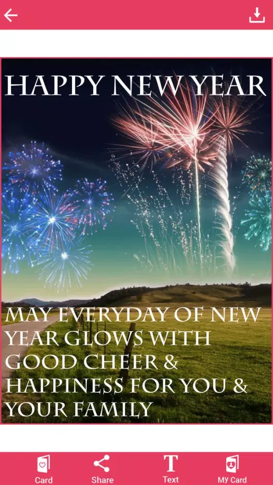 Tangkapan layar Happy New Year Greeting Cards free