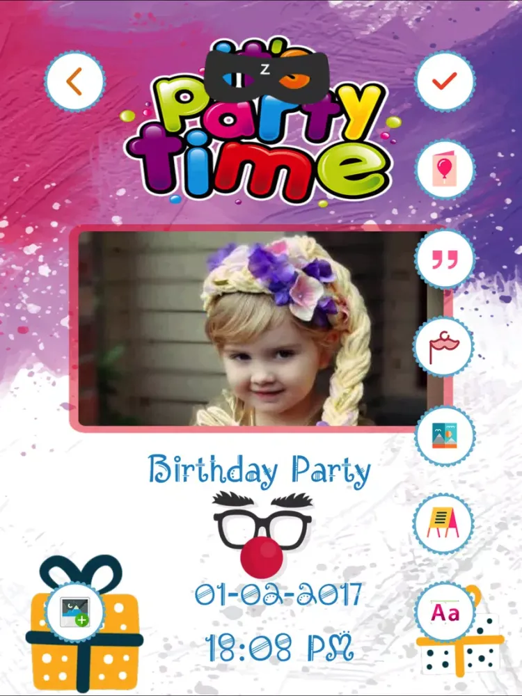 Party Invitation Card Creator HD Pro iPad  Screenshots