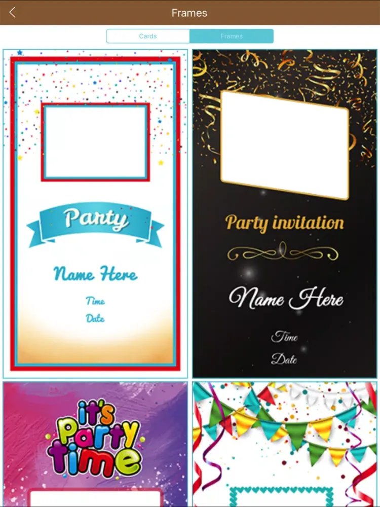 Party Invitation Card Creator HD Pro iPad  Screenshots