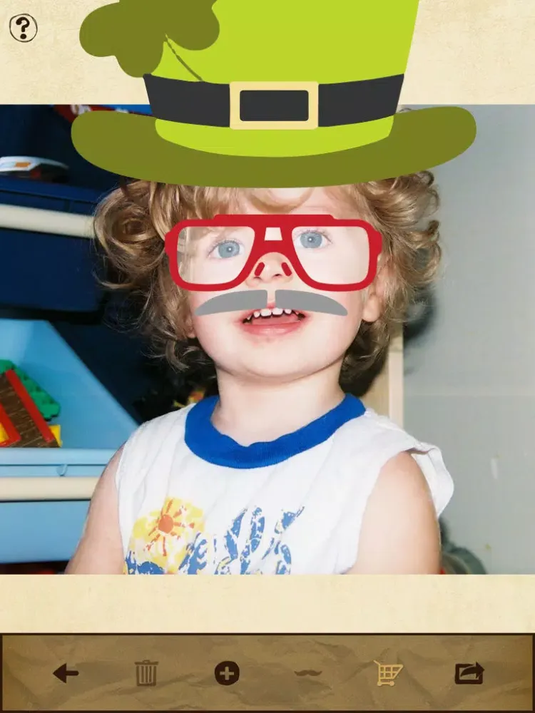 Funny Face – Magic facial photo editing app with beard, glasses, hats and hair iPad 应用截图