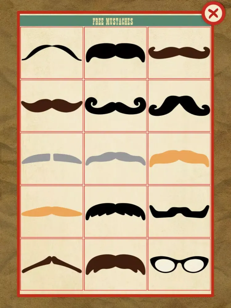 Funny Face – Magic facial photo editing app with beard, glasses, hats and hair iPad 应用截图