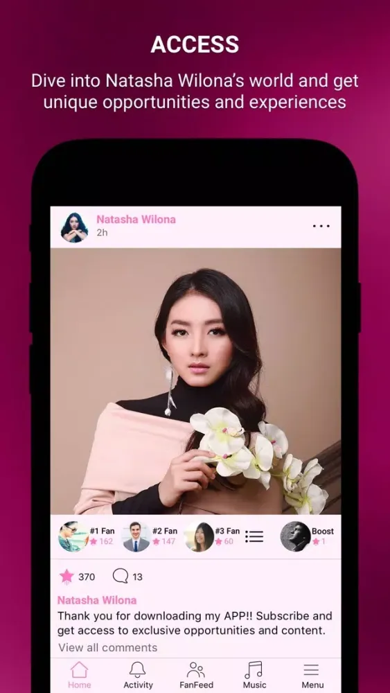 Natasha Wilona Official App Screenshots