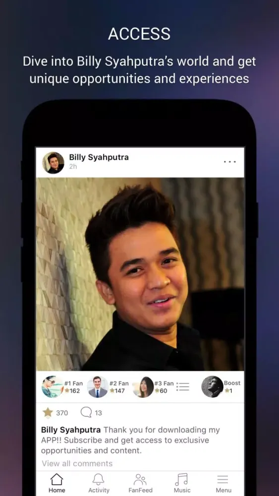 Zrzuty ekranu Billy Syahputra Official App