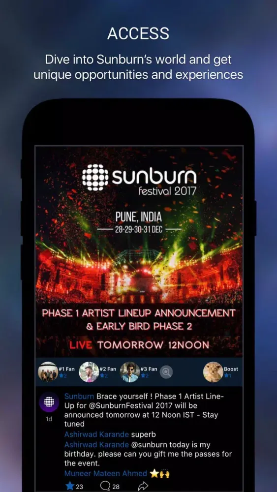 OFFICIAL SUNBURN APP স্ক্রিনশট