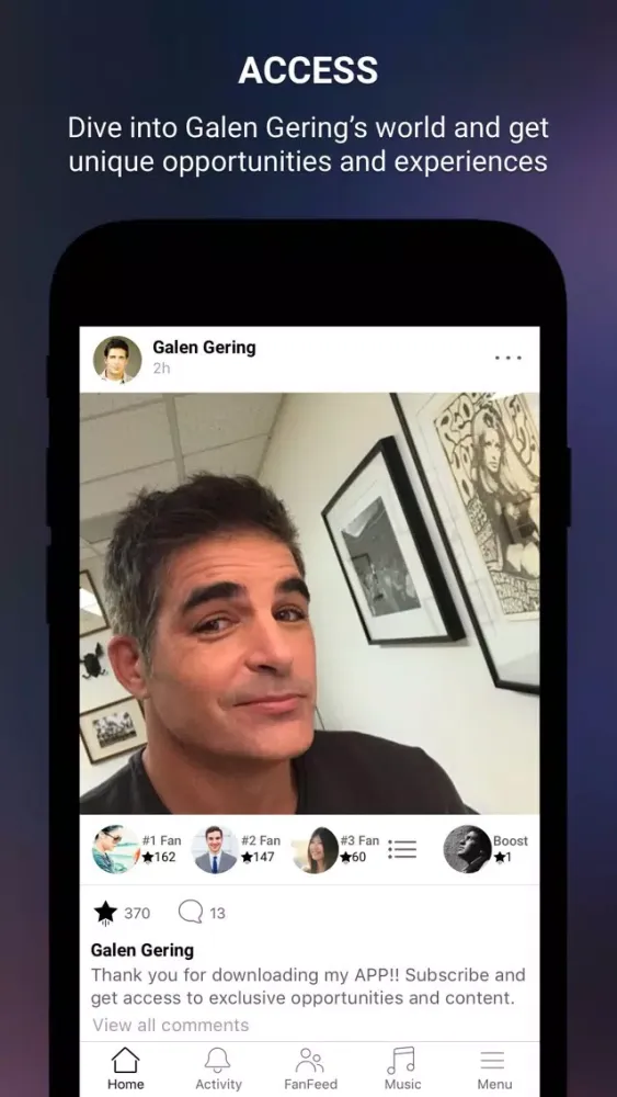 Tangkapan skrin Galen Gering Official