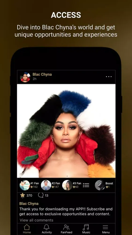 Zrzuty ekranu Blac Chyna Official App