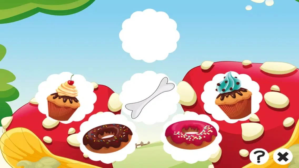 A candy game for children: Find the mistake in the bakery Ekran Görüntüleri