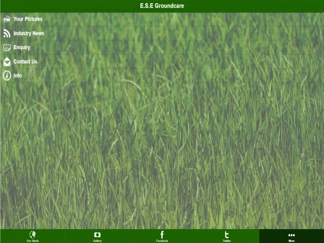 Tangkapan layar E.S.E Groundcare iPad 