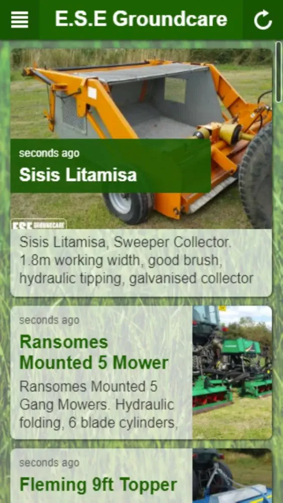 Tangkapan layar E.S.E Groundcare