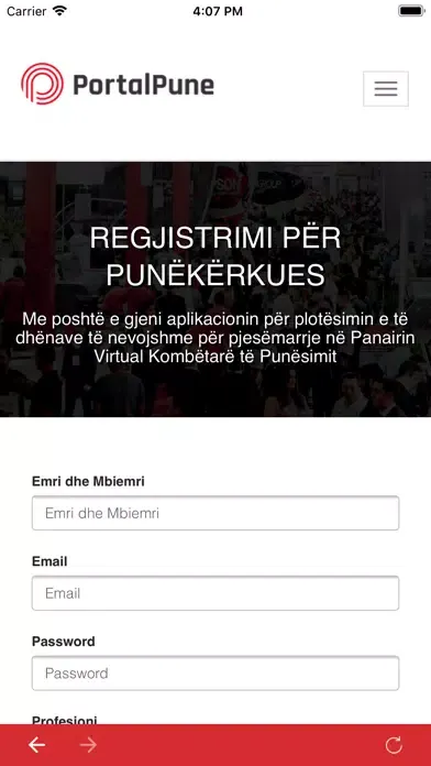 Screenshot di Portal Pune