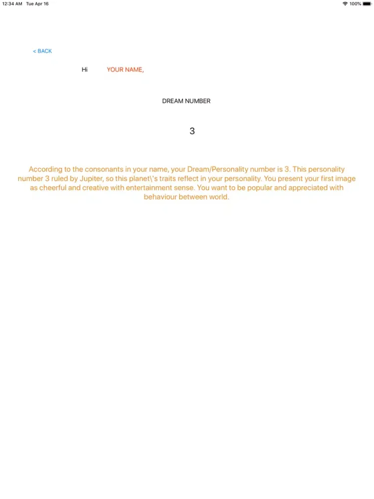 Capturas de pantalla de Name Numerology(Astrology) Pro iPad 