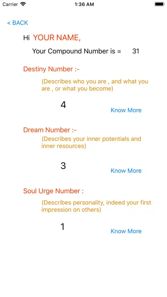 Capturas de pantalla de Name Numerology(Astrology) Pro
