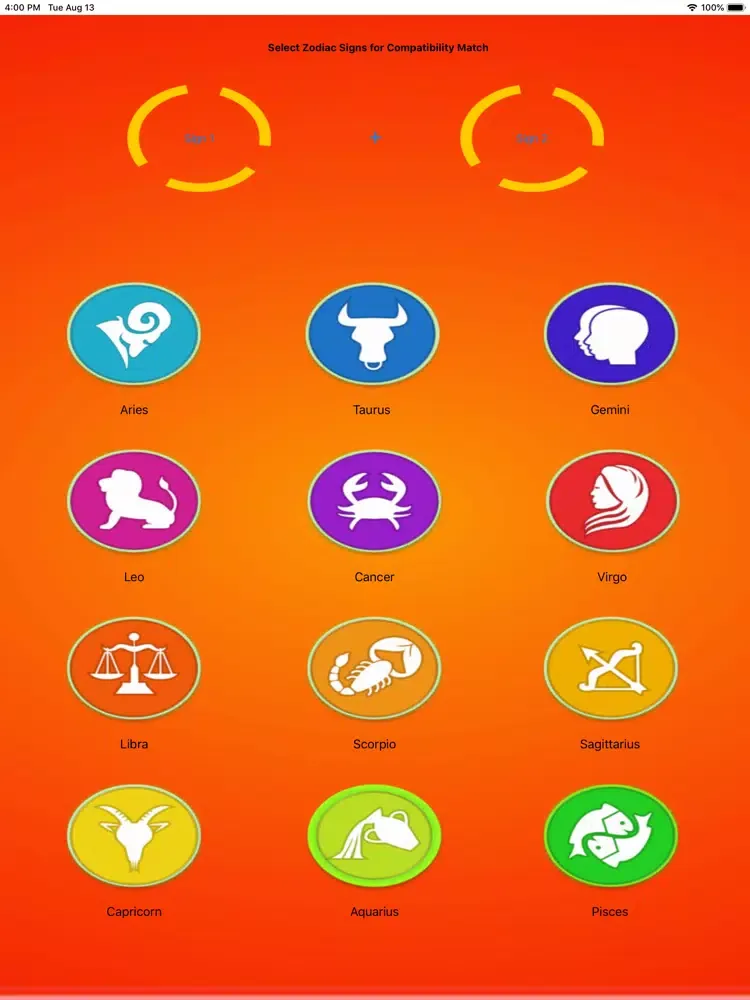 Capturas de pantalla de Zodiac Compatibility iPad 