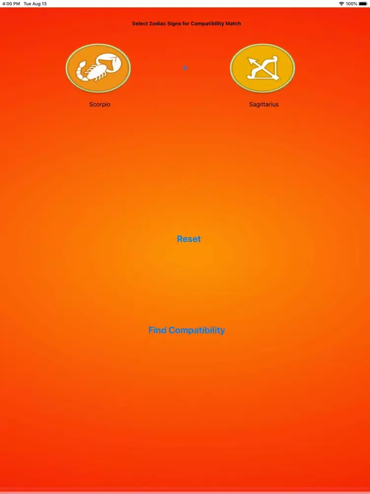 Capturas de pantalla de Zodiac Compatibility iPad 
