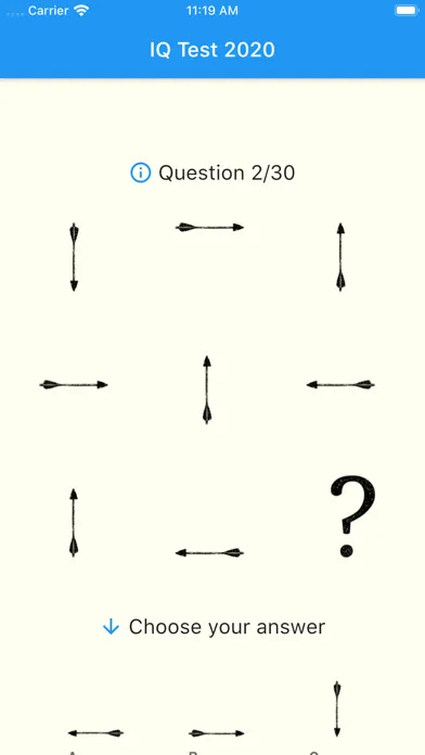 ภาพหน้าจอของ IQ Test 2020