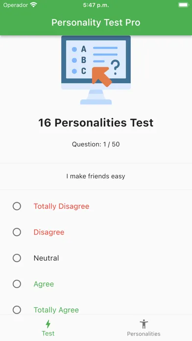 تصاویر Personality Test Premium