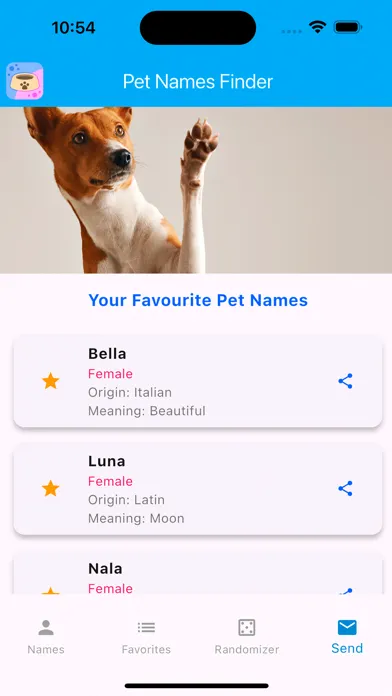 Pet Names Finder Screenshots