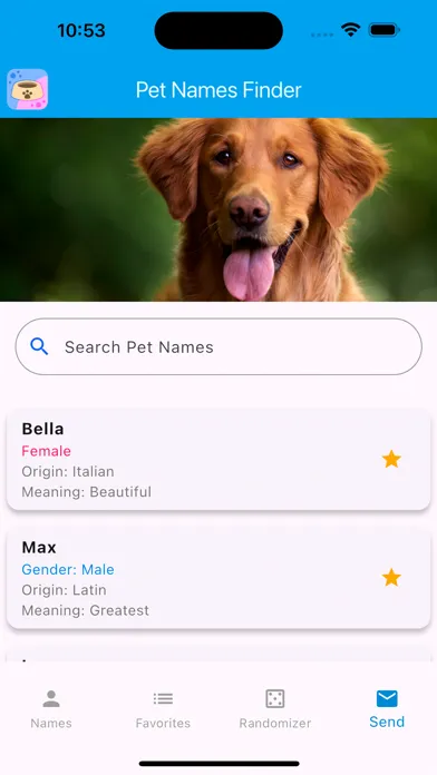Pet Names Finder Screenshots