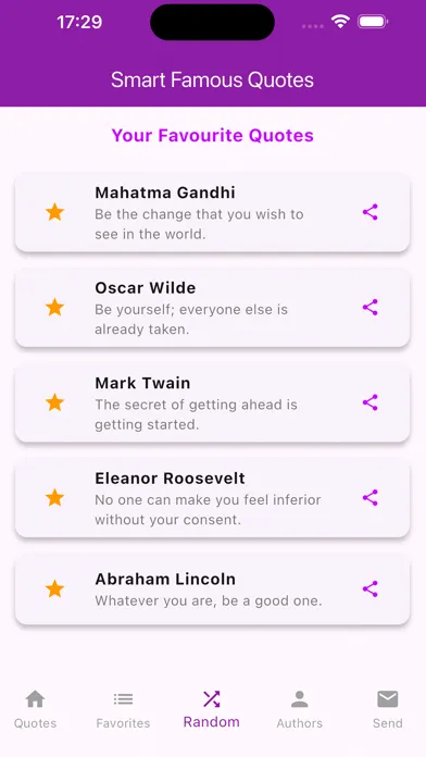 ภาพหน้าจอของ Smart Famous Quotes