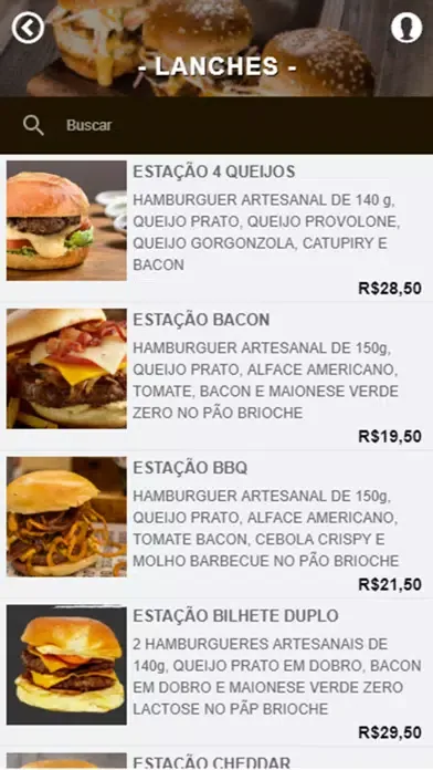 Capturas de tela do Estação Burger