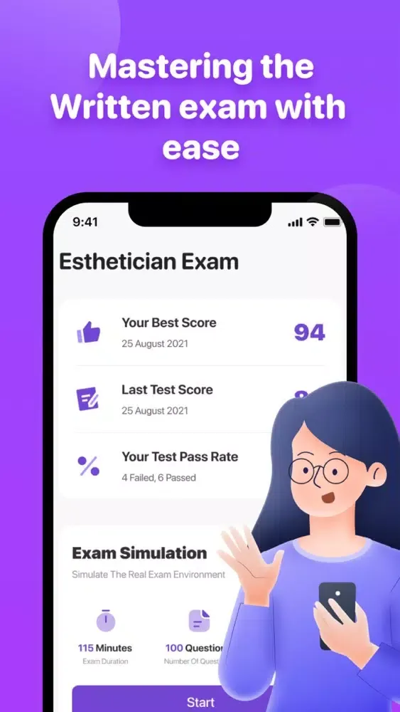 Screenshot di Esthetician Exam Prep Center