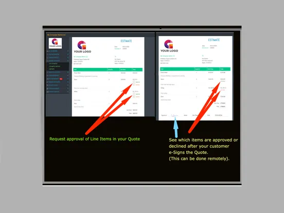 Tangkapan skrin Estimates App iPad 