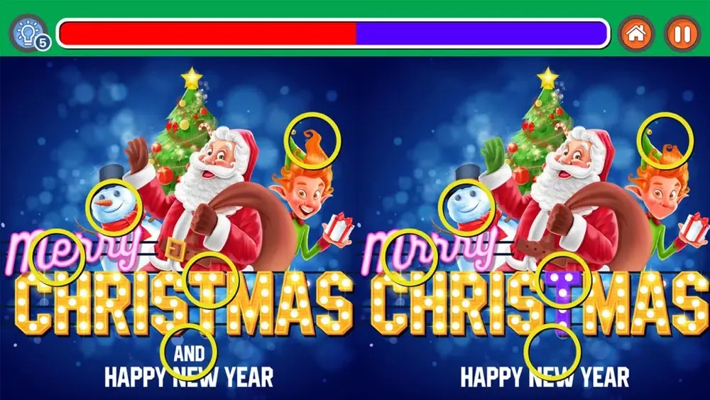 Capturas de tela do Spot It Christmas Holidays Fun