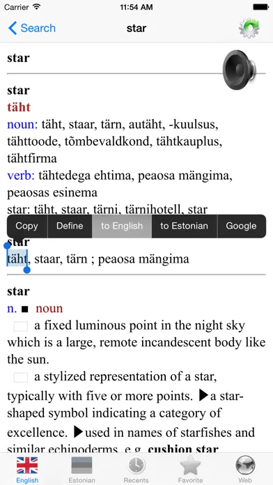 Ảnh chụp màn hình của English Estonian best dictionary translate - Inglise Eesti parim sõnastik tõlge