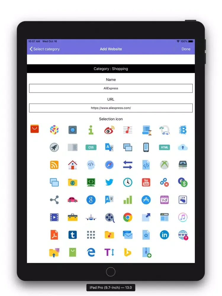 Website URL Search-Web Browser iPad  Screenshots