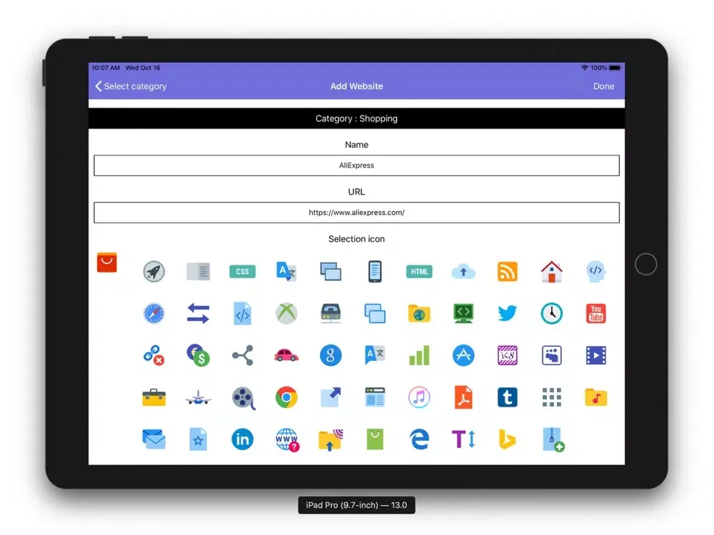 Website URL Search-Web Browser iPad  Screenshots