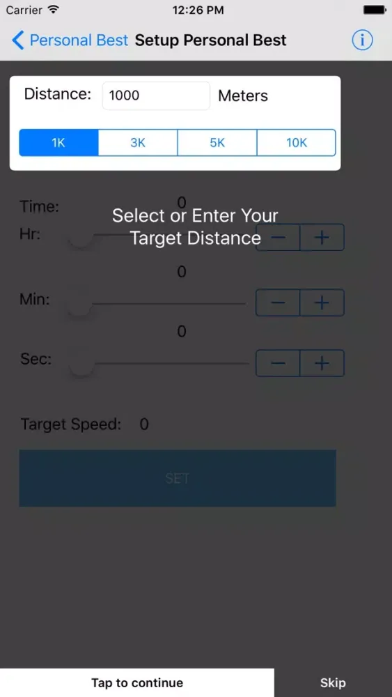 Tangkapan skrin Personal Best