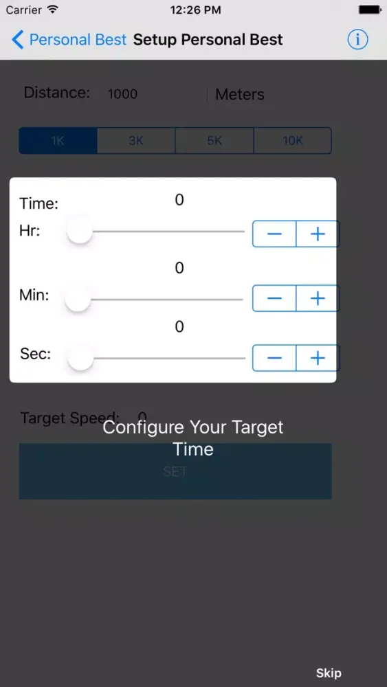 Tangkapan skrin Personal Best