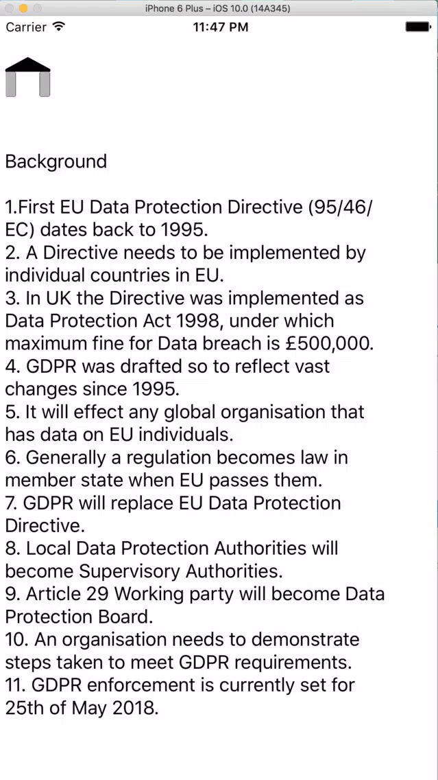 EU GDPR CBT Screenshots
