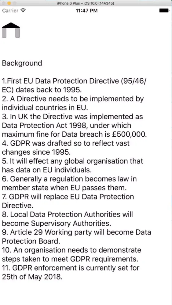 Tangkapan skrin EU GDPR CBT