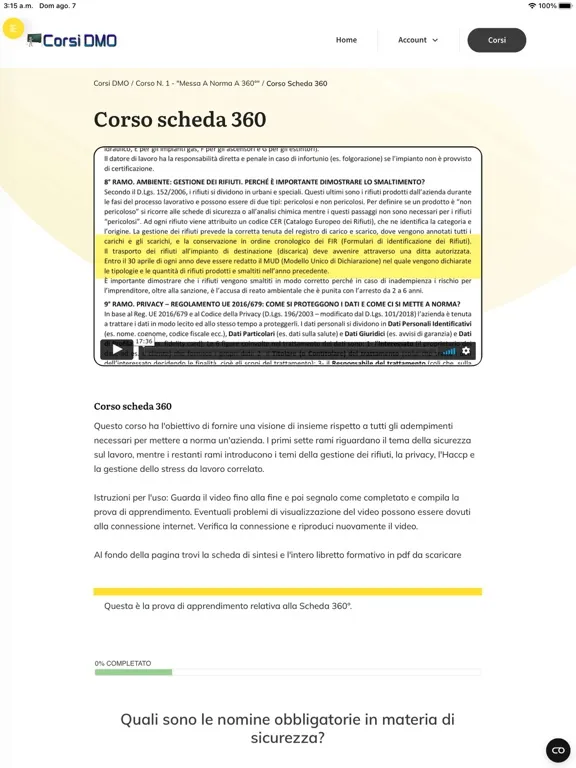Corsi DMO Plus iPad  스크린샷