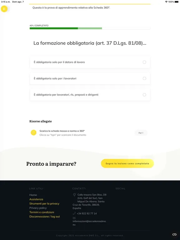 Corsi DMO Plus iPad  스크린샷