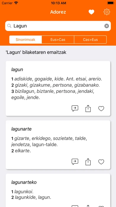 Adorez Hiztegia Screenshots