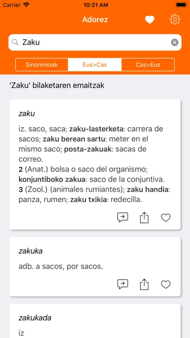 Adorez Hiztegia Screenshots