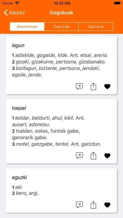 Adorez Hiztegia Screenshots