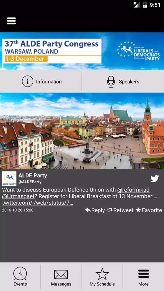 Tangkapan layar ALDE Party Congress - 2016
