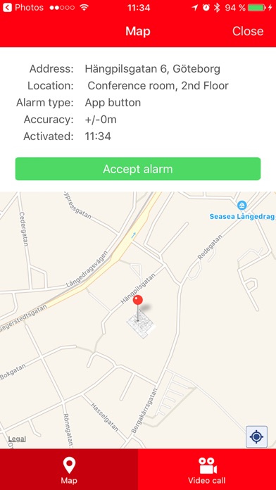 Screenshot di Alerty Personal alarm