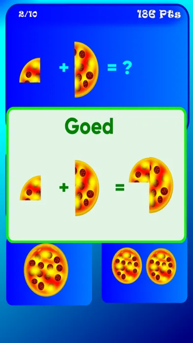 تصاویر Breuken 1, rekenen met pizza's