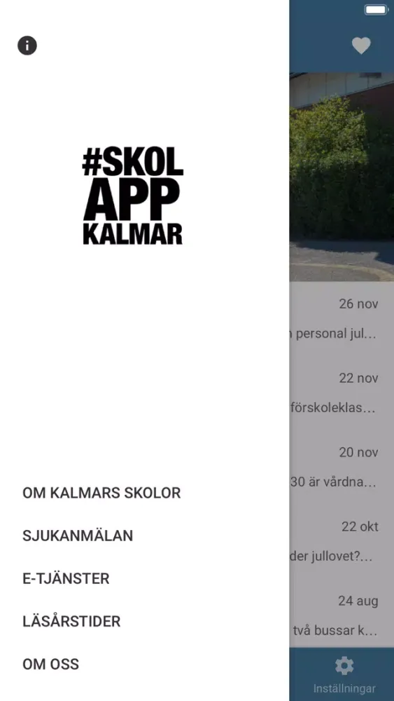 Capturas de tela do Skolapp Kalmar