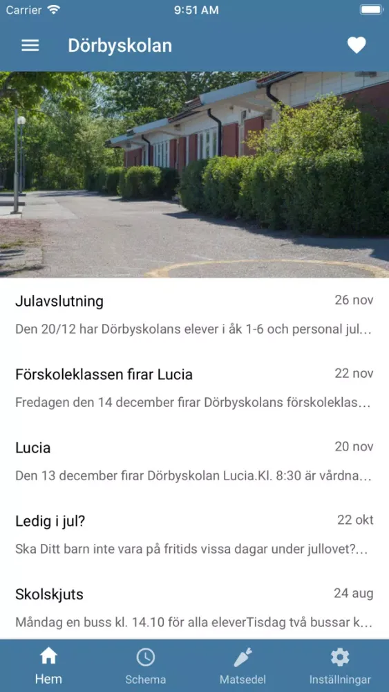 Capturas de tela do Skolapp Kalmar