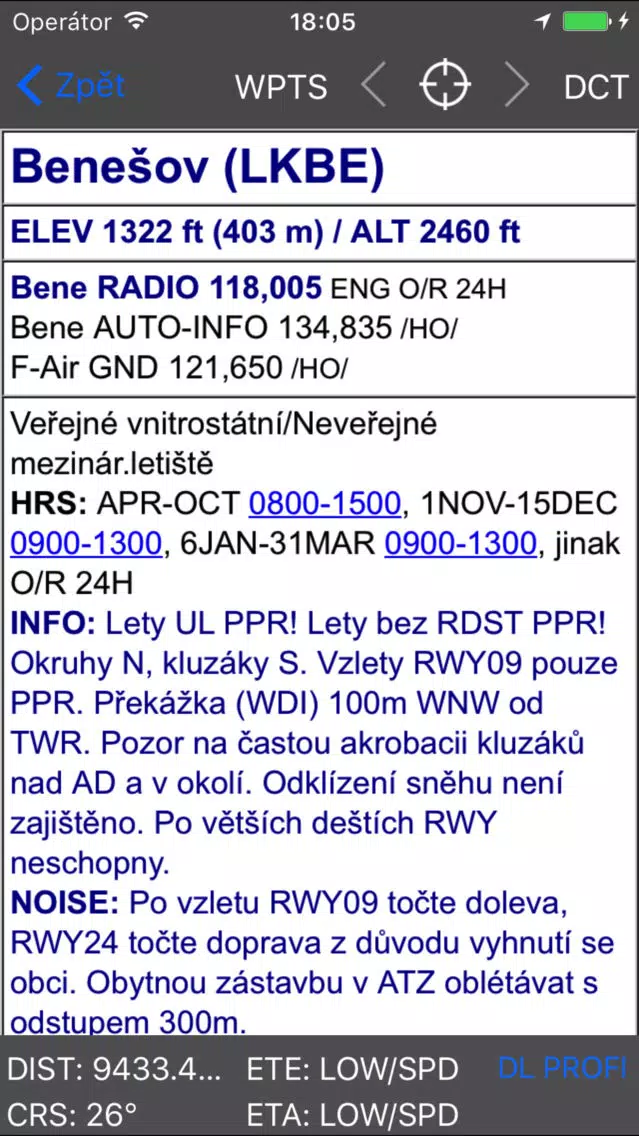 Databáze letišť سکرین شاٹس
