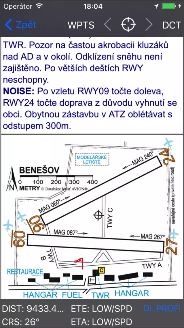 Databáze letišť سکرین شاٹس