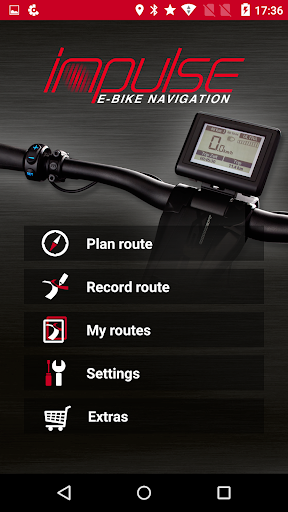 Impulse E-Bike Navigation Screenshots