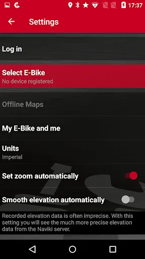Impulse E-Bike Navigation 스크린샷