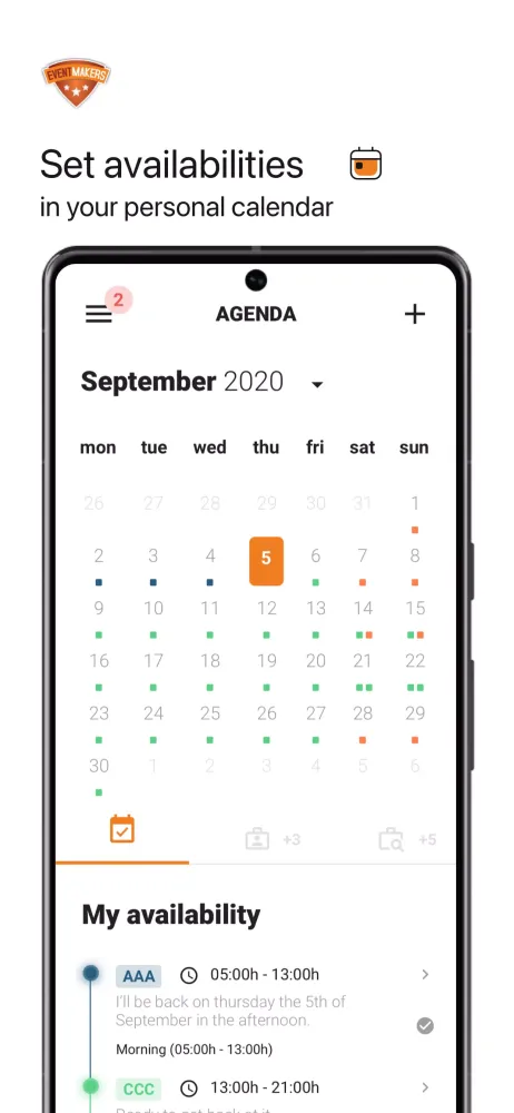 EventMakers Planning Screenshots
