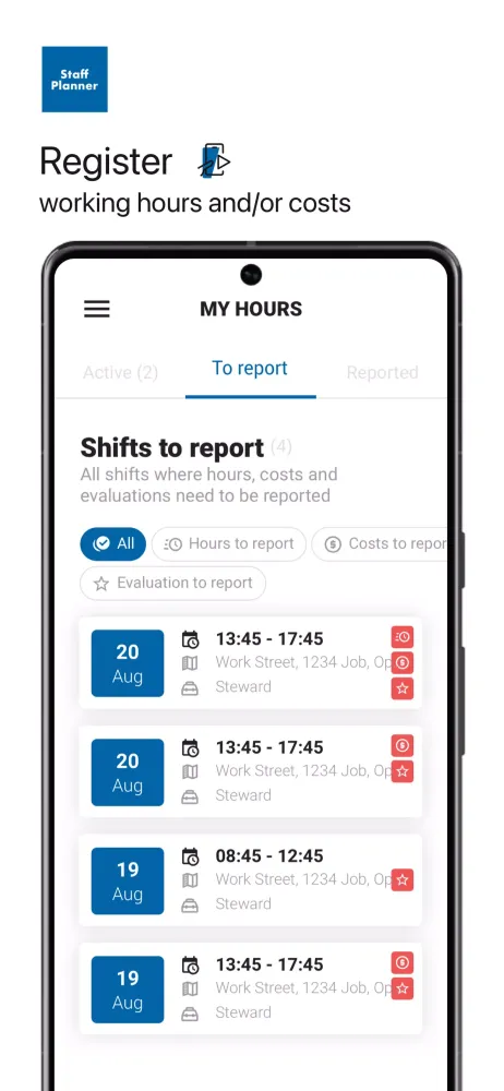 Intercruises Staff Planner Screenshots